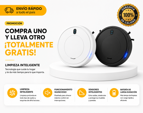 "¡RoboClean Pro 3 en 1 — El Favorito de Miles de Hogares — Compra 1 Lleva 2 GRATIS!"