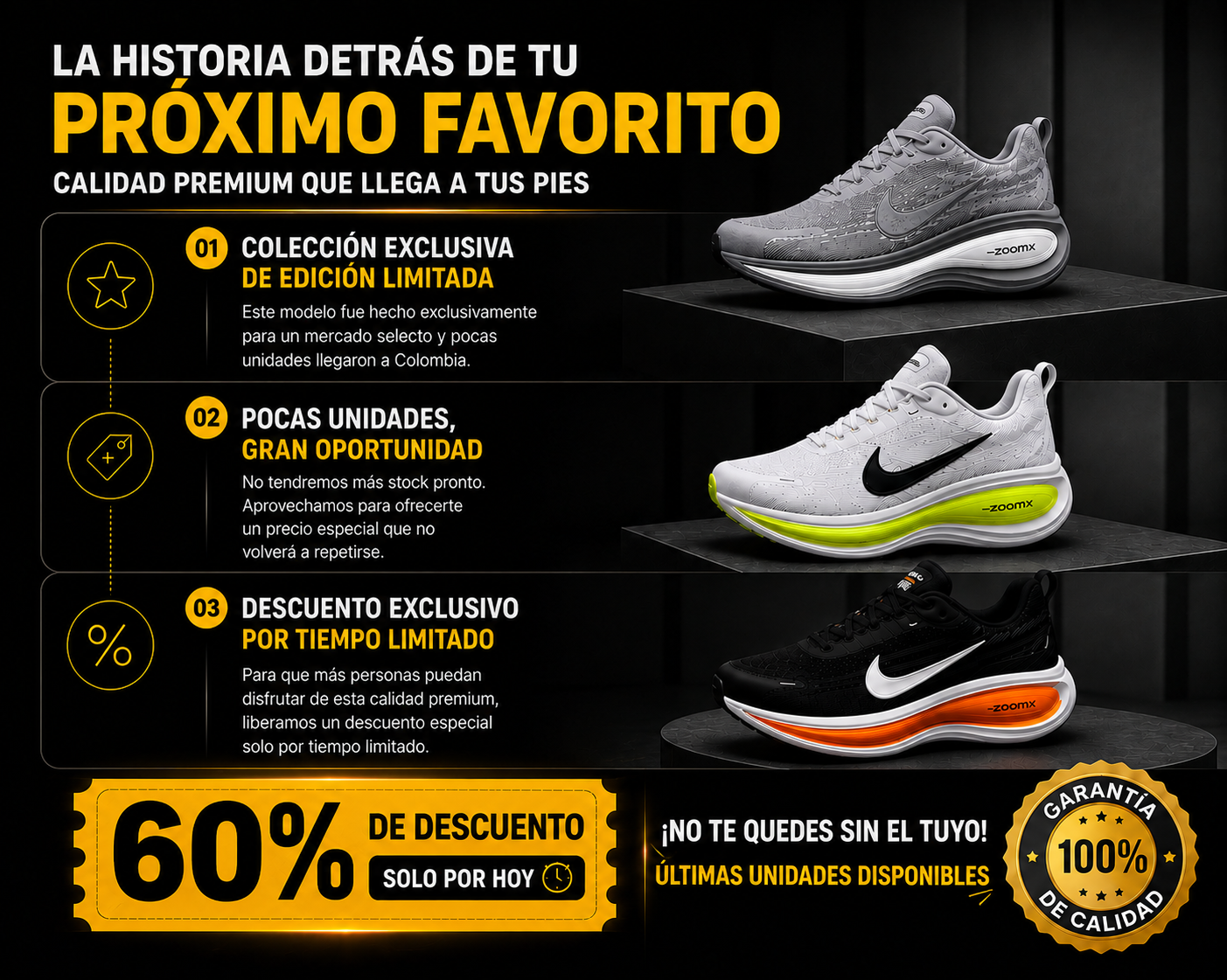 "El Tenis de Correr Que Llevan Todos los Corredores. — 60% Off Mientras Dure el Stock"